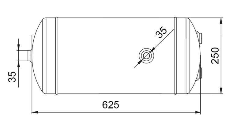 RESERVATÓRIO DE FREIO A AR 30 LIT 625X250 ECO
