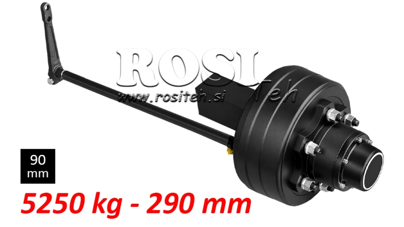 ПОЛУОСКА СЪС СПИРАЧКИ - 5250 kg (6 ВИНТА) - 290 mm