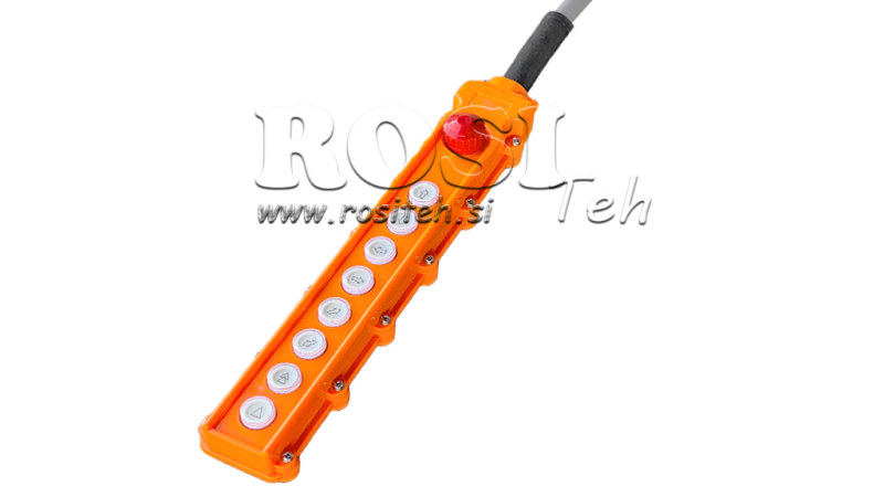 FERNBEDIENUNG SET 8 TASTEN + NOTAUSSCHALTER IM GEHÄUSE MIT KABEL