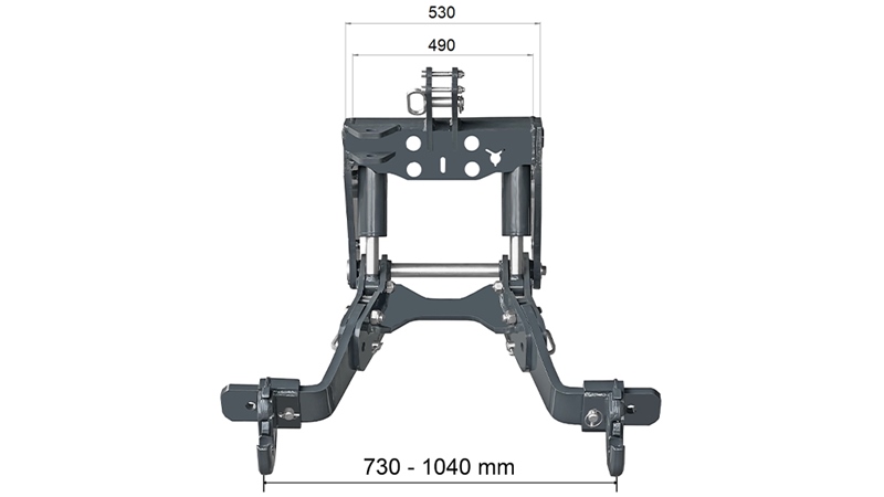 KOMPLETNÝ TROJBODOVÝ ZÁVES UNIVERZÁLNY CAT. 2 - FLEX PRE TRAKTOR 1500 KG (RAL PODĽA VÁŠHO VÝBERU)