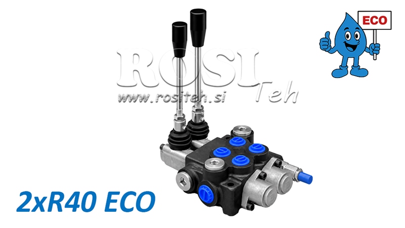 HYDRAULISCHES HANDVENTIL – 2-SEKTIONEN-STEUERVENTIL 2xR40 ECO