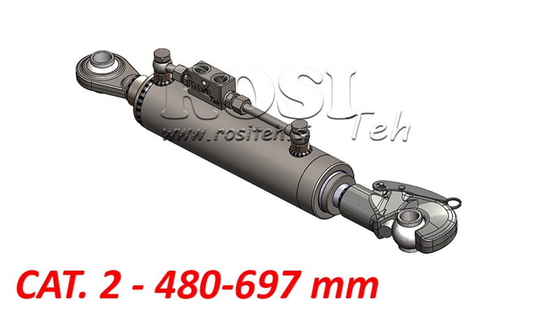 TELESKOPISCHER HYDRAULISCHER AUTOMATIK-OBERLENKER - CAT. 2 (45-95 HP) - 480-697 mm (25,4 mm)