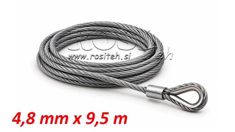 STAHLSEIL FÜR SEILWINDE RS-2500 - 1133 kg