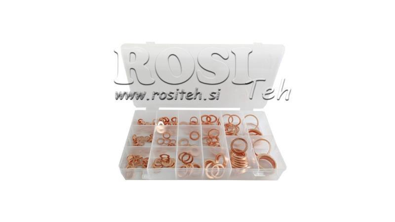 SET OF COPPER GASKETS (220 pcs)