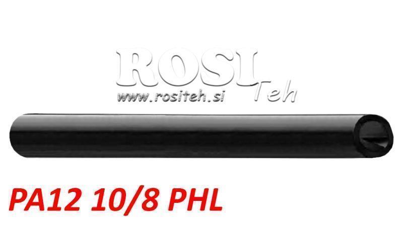 PA 10/8 PA12PHL TUBO D'ARIA NERO POLIAMMIDE DIN74324