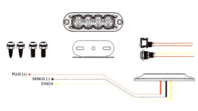 LED BLITZ-DREHLICHT 12/24V