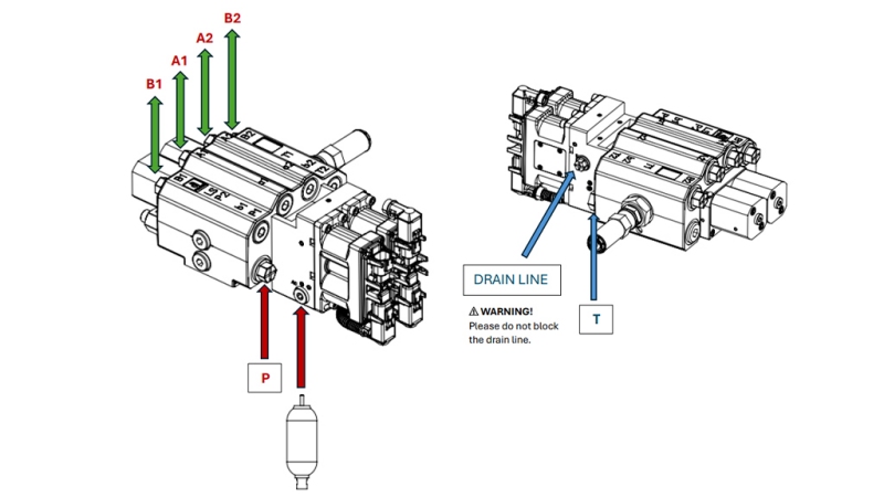 PROPORČNÝ RIADIACI VENTIL PRE PREDNÝ NAKLADAČ TRAKTORA - OPEN CENTER LVM92 EHP