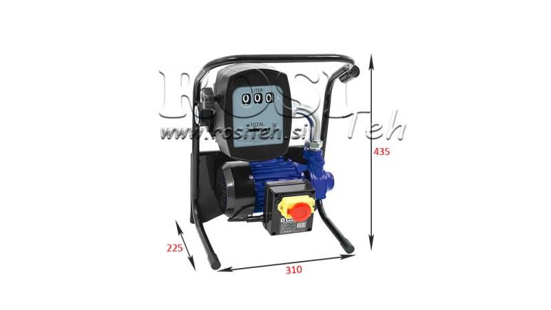 DIESELKRAFTSTOFFPUMPE 600W 40 l/min MIT ZÄHLER UND ABGABEPISTOLE