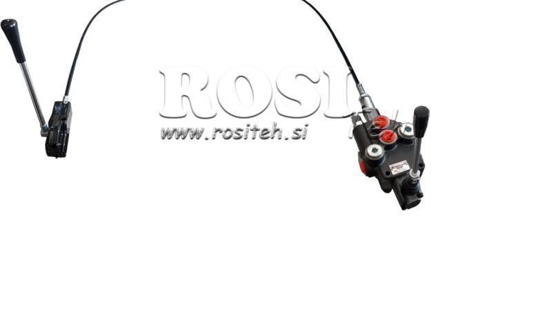 JOYSTICK DOPPELSCHALTER 2,5 m HYDRAULIKVENTIL 1xP40 Liter.