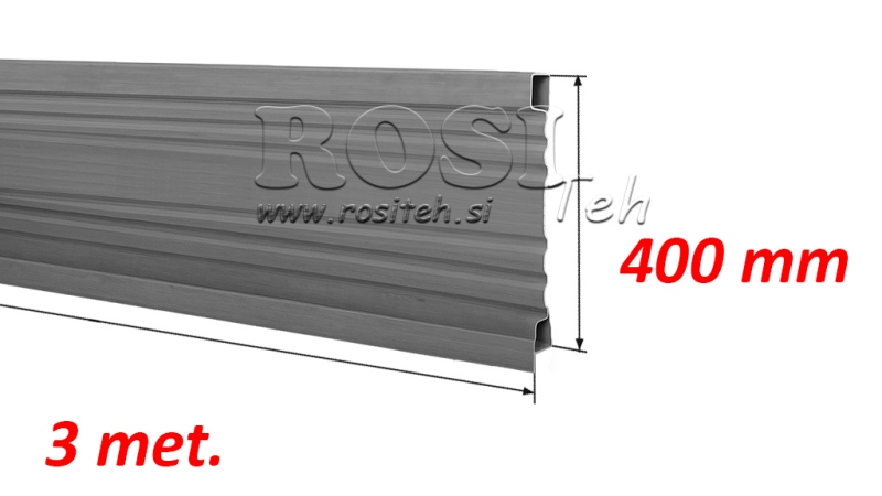 BORDWAND FÜR KIPPERANHÄNGER 3m-HÖHE 400mm
