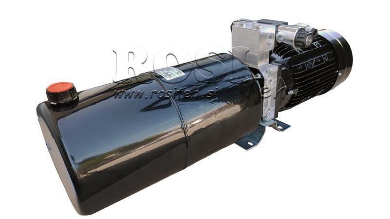 MINI HYDRAULIKAGGREGAT 380V AC (2.2 kW) 120 bar - 8.0 cc - 11.2 lit/min - Tank 12 lit