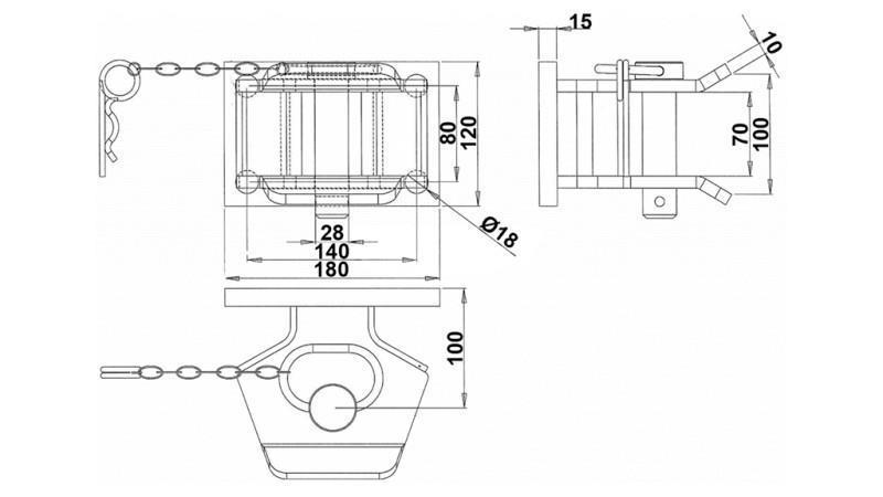 CONNEXION DE MONTAGE SEMI-CIRCUAIRE FIXE DGM-806-B