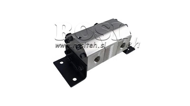 POMPA A INGRENAGGI IDRAULICA PORTATA 2/1 (15-1- 30.3lit - max.240bar) 7.4cc/SEG