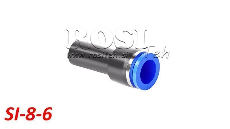 PNEVMATSKI VTIČNI REDUCIRNI PRIKLJUČEK TPA BREZ NAVOJA SI-8-6