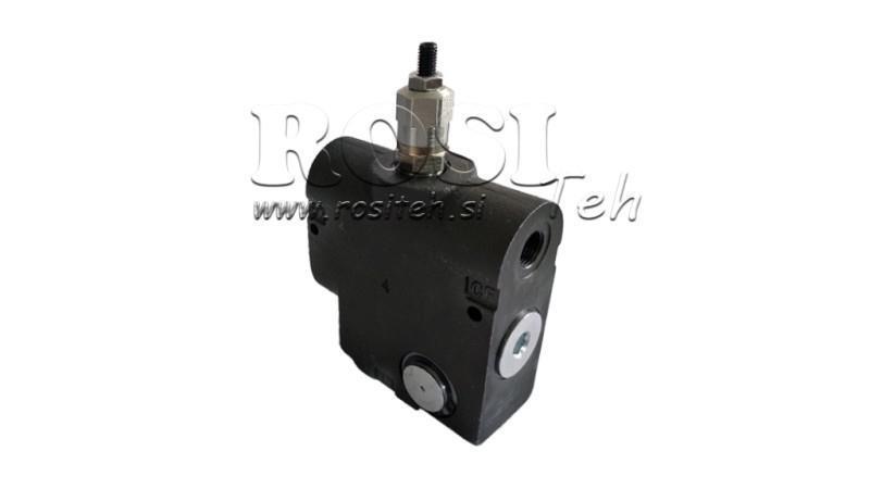 PRIORITÄTSVENTIL 1/2 MIT SKALA UND SICHERHEITSVENTIL 0-60lit, 0-200bar