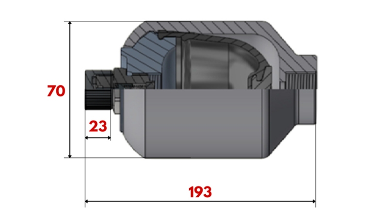 ACCUMULATORE IDRAULICO 0,35 LIT - M18x1,5