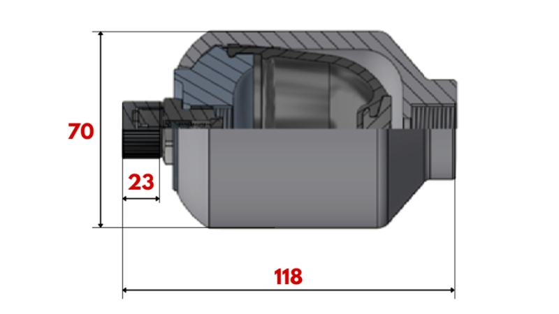 HIDRAULIKUS AKUMULÁTOR 0,15 LIT - M18x1,5