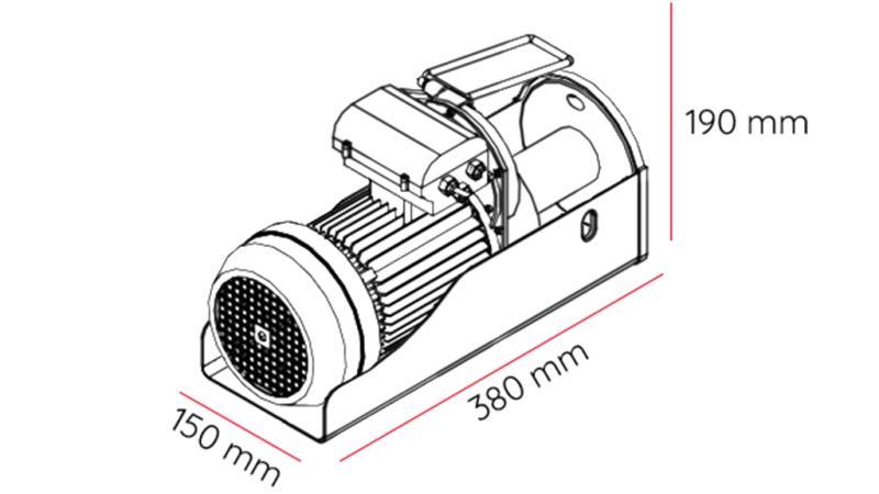 230 V ELEKTRISK WINCH DWI 300/600 kg