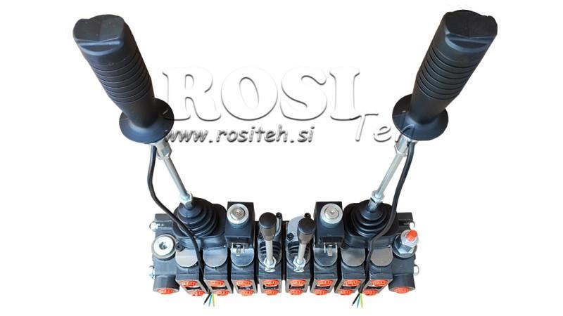 ZAWÓR HYDRAULICZNY HIAB 8xPC70 2x JOYSTICK - STEROWANIE ELEKTRYCZNE 12V