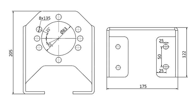 ÉTAGÈRE D'ANGLE POUR HYDROMOTEUR MP MR MS