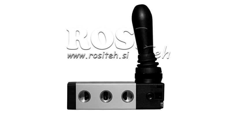 PNEUMATISCHES HANDVENTIL 5/3 3/8 PRT-1053-CRV RÜCKGABE MIT FEDER