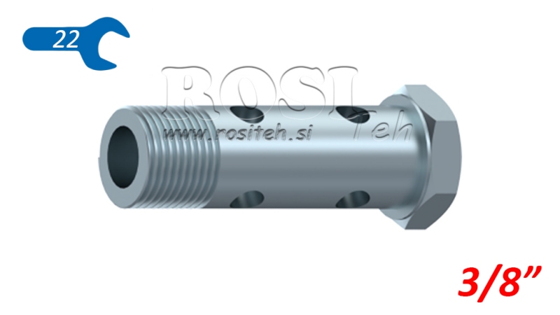 HYDRAULIC HOLLOW BOLT DOUBLE 3/8