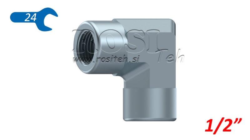 HYDRAULIK KNIE 90°BSP KURZ WEIBLICH-WEIBLICH 1/2