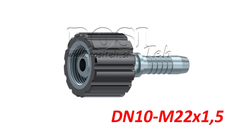 COLLEGAMENTO FEMMINA DN10-M22X1.5 PER TUBO DI LAVAGGIO