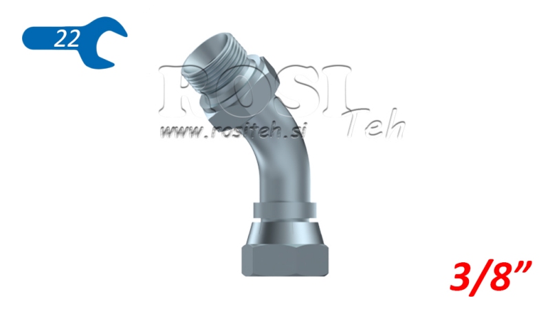 HYDRAULIK KNIE 45° BSP MÄNNLICH-WEIBLICH 3/8