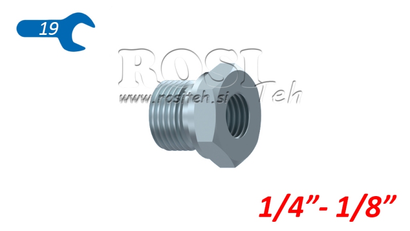 HYDRAULISK ADAPTER HAN-KVINNE 1/4-1/8