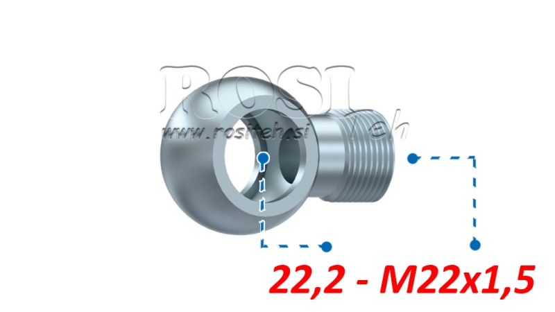 CONEXÃO OLHO HIDRÁULICA M22X1.5-22.2