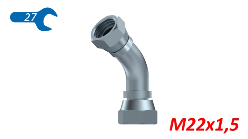 KNIE 45° BSP WEIBLICH - WEIBLICH 22 x 1,5