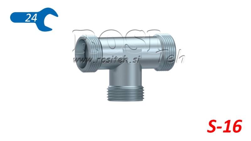 TÊ HIDRÁULICO S-16 MACHO M24X1,5