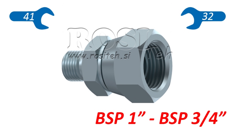 HYDRAULISCHE SCHWENKMUTTER-REDUZIERUNG BSP 1-BSP 3/4