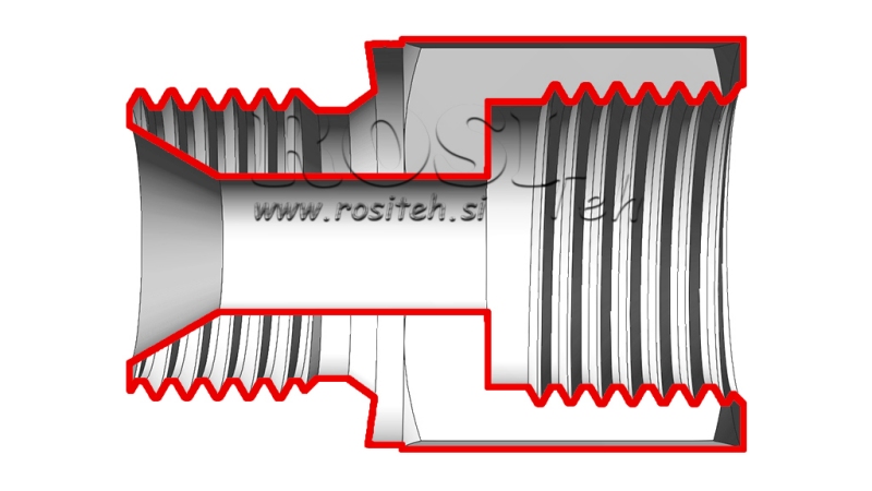 HYDRAULIKADAPTER MÄNNLICH-WEIBLICH 18x1,5-3/8