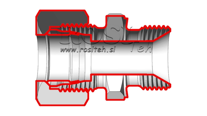 HYDRAULIKVERSCHRAUBUNG mit Mutter AS8-BSP1/4