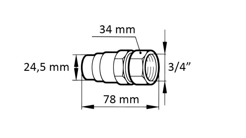 INNESTO RAPIDO ESCAVATORE FFH MASCHIO 3/4 38mm