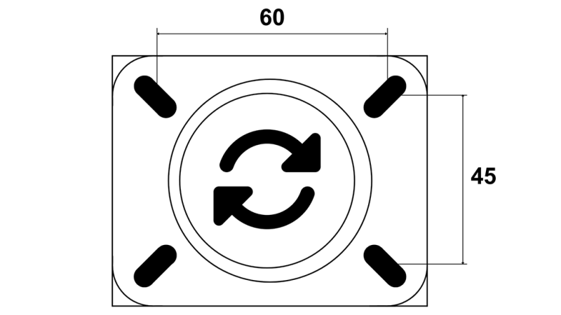 RAD 75MM MIT DREHBAREM FUSS
