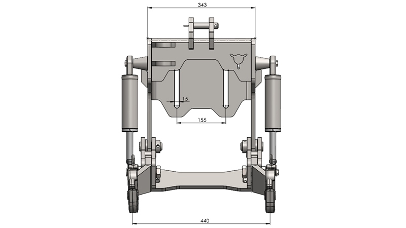 KOMPLETNÝ TROJBODOVÝ ZÁVES UNIVERZÁLNY CAT. 1 - PROFI AUTOMATIC PRE TRAKTOR 800 KG