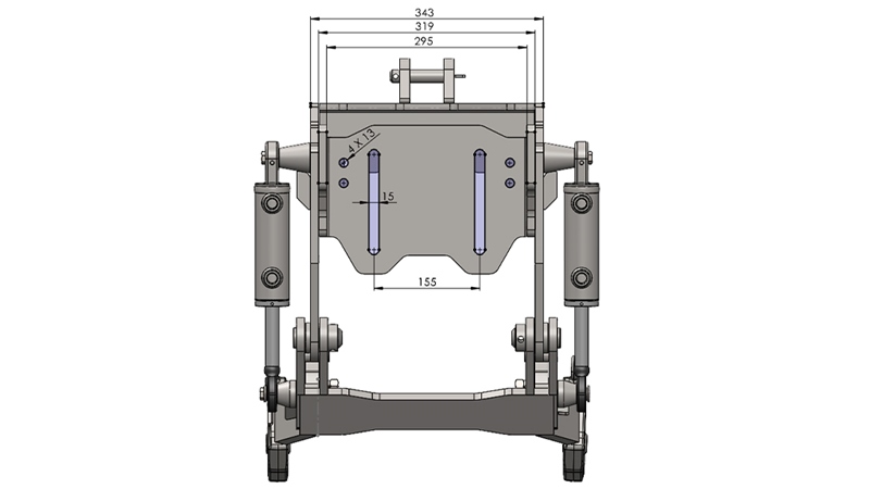 KOMPLETNÝ TROJBODOVÝ ZÁVES UNIVERZÁLNY CAT. 1 - PROFI AUTOMATIC PRE TRAKTOR 800 KG
