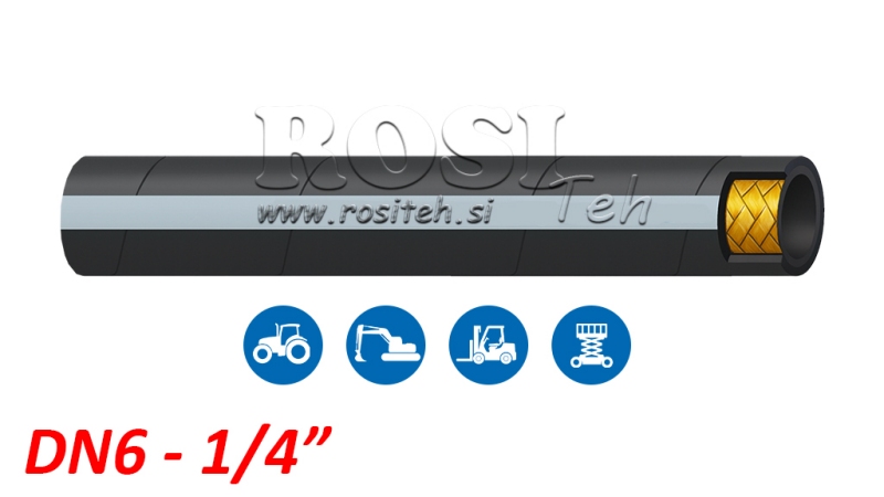 HYDRAULICKÁ HADICA DN6 1SN (1/4) 255BAR