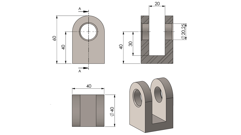 CILINDRA DAKŠA 40MM - FI20