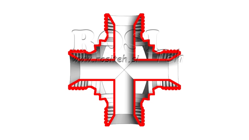 HYDRAULICKÁ T-SPOJKA BSP SAMEC KRÍŽOVÁ 3/8