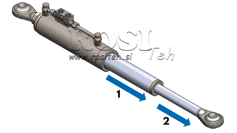 TELESCOPIC HYDRAULIC TOP LINK STANDARD - CAT. 2 (45-95 HP) - 480-811 mm (25,4/25,4 mm)