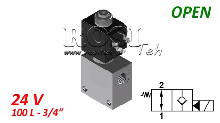 2 ÍRÁNYU SZELEP 3/4 (NO) 24V - 120lit
