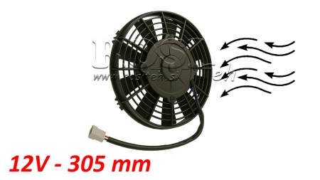 AXIAL LÜFTER - VENTILATOR 305 mm - ABLEITEND 12V