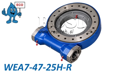 WORM GEAR SLEW DRIVE SERIES WEA7 - 3,5 kNm - GEAR RATIO 47:1 - ECO