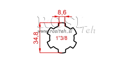 EJE CARDÁN ESTRIADO 1-3/8 (1000 mm)