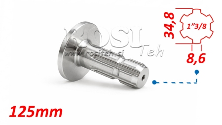 KARDANOVÝ ADAPTÉR S PRÍRUBOU 1-3/8 (125 mm)