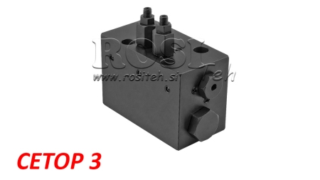 HYDRAULISK VENTIL ROTARY MEKANISK FOR GJØDSELTRANSPORTØR CETOP3 4/2 RHA